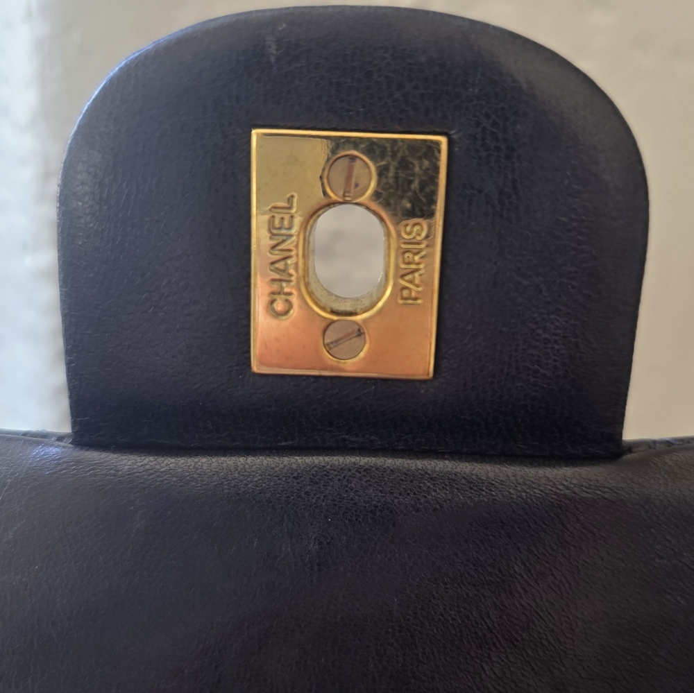 Vintage Chanel Quilted Lambskin Double Flap Shoulder Bag Small - Picture 9 of 16